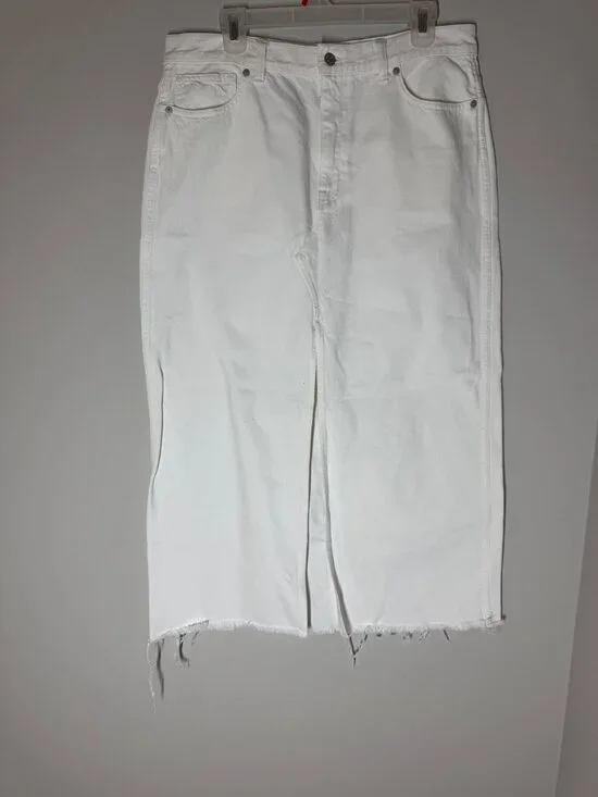 Madewell The Rilee Women's Denim Midi Skirt Sz. 31/12 - Picture 2 of 5